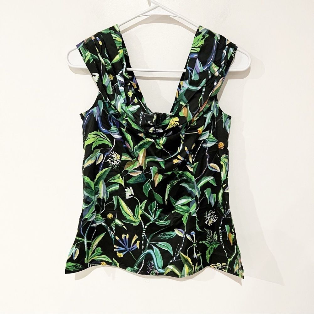 NWT Jason Wu Collection Tropical-Print Off-the-Shoulder Bardot Top size 4 $595 - Picture 4 of 9